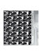 Patchwork Κουρτίνα Μπάνιου Υφασμάτινη 180x200 cm Μαύρη