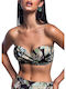 Bluepoint Underwire Strapless Bikini with Detachable Straps Chaki Floral