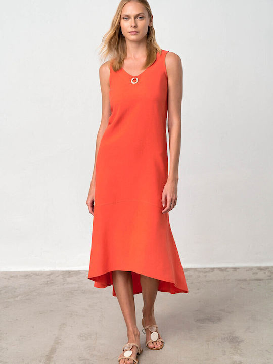 Summer Midi Dress Orange