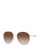 Michael Kors Empire Women's Sunglasses with Gold Metal Frame and Brown Gradient Lens