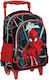 Gim Spiderman Black City Σχολική Τσάντα Τρόλεϊ Νηπιαγωγείου σε Μαύρο χρώμα