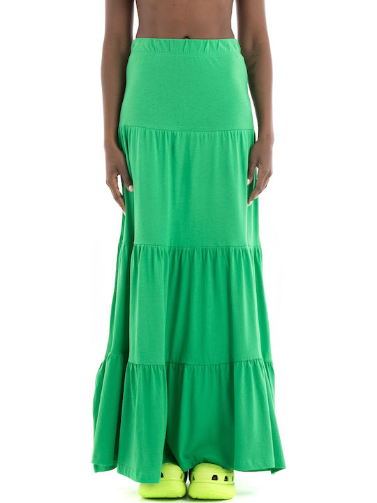 Only 15226994 High-waisted Maxi Skirt Green
