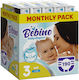 Bebino Tape Diapers No. 3 for 4-9 kgkg 190pcs