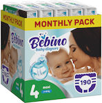 Bebino Tape Diapers No. 4 for 7-18 kgkg 190pcs