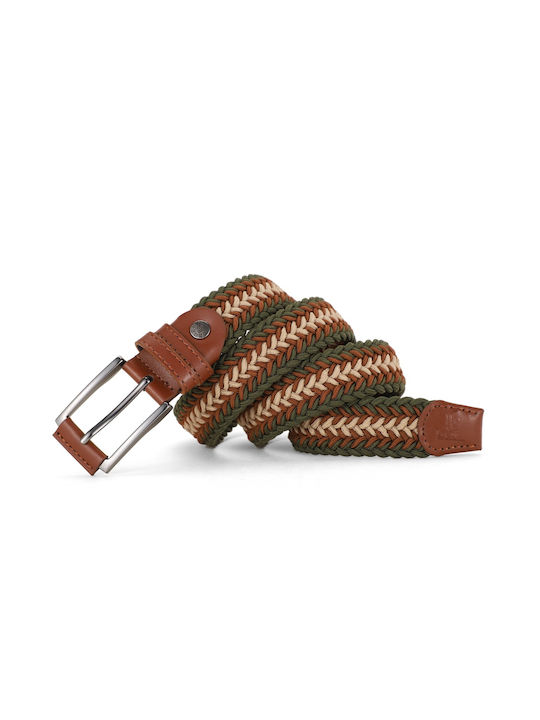 Elastic Belt Beige Olive Tan