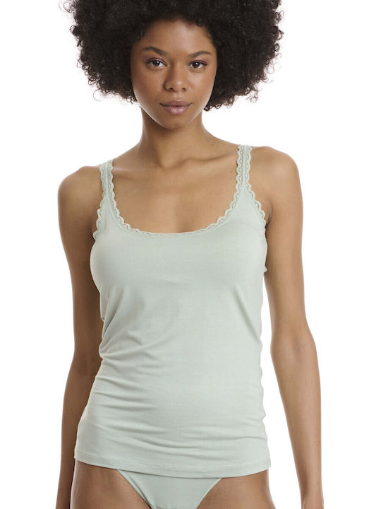 Walk Women's T-Shirt with Spaghetti Strap Green
