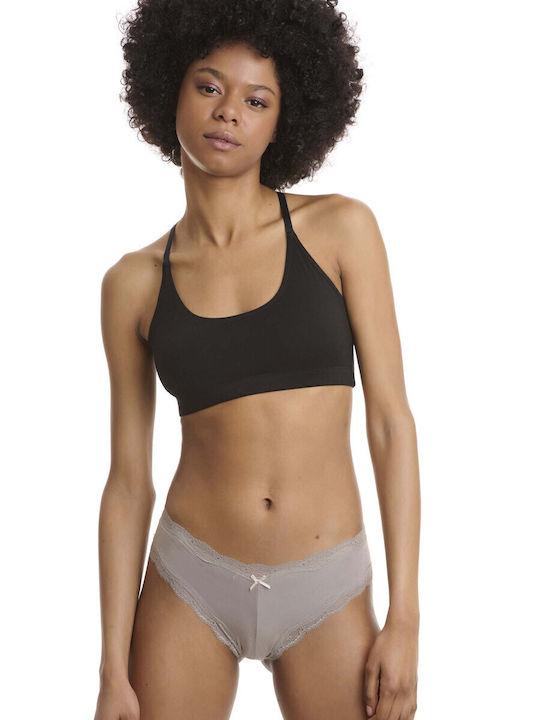 Walk Bamboo Damen Brasilien 2Pack mit Spitze Sc...