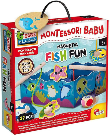 Lisciani Giochi Fish Fun Montessori Educational Game Knowledge made of Wood for 3+ years Years Old
