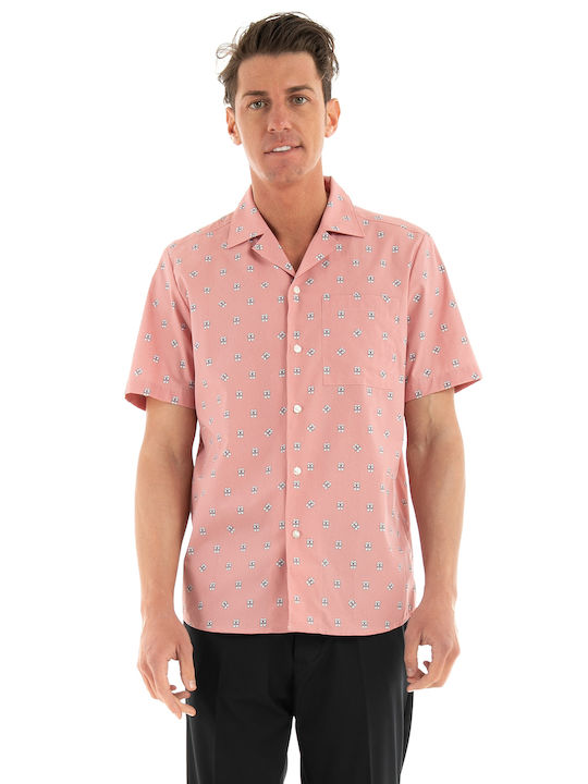 Hugo Boss Men's Shirt Short Sleeve Pink