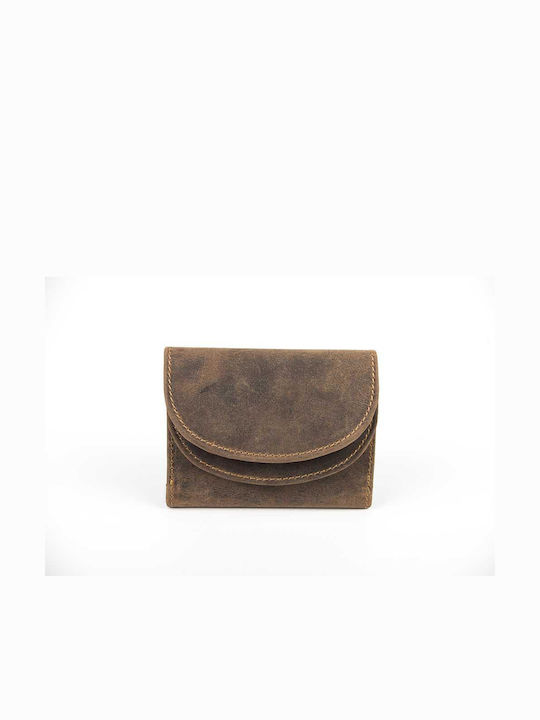HUR Small Leather Women's Wallet Classic with RFID Brown