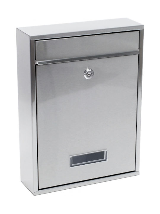 Wiltoc Cutie Poștală pentru Exterior Inox în Culoarea Argint 26x9x35cm