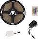 RZ-0015 Waterproof LED Strip Power Supply 12V RGB Length 5m with Remote Control SMD2835