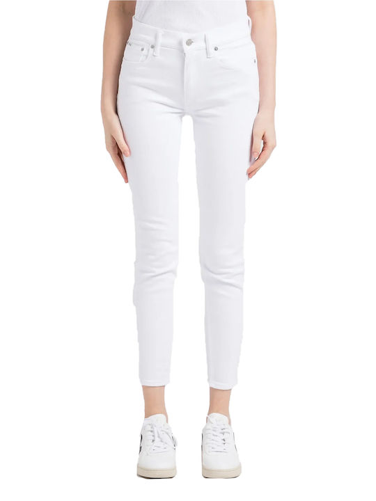 Ralph Lauren Γυναικείο Jean Παντελόνι σε Slim Εφαρμογή Λευκό