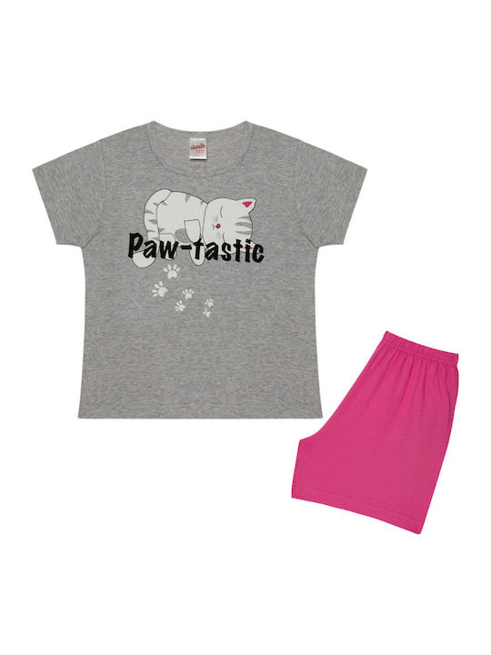 Minerva Kids' Pajamas Summer Gray Cats