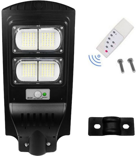 Rixme RZ-0083 Montat pe perete Lampă Solară 80W 12800lm Alb Rece cu Senzor de Mișcare, Fotocelulă și Telecomandă IP67 49cmx24cmx7cmcm