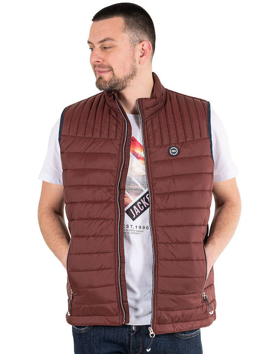 Double Μπουφάν Puffer Αδιάβροχο Μπορντό