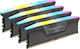 Corsair Vengeance RGB 64GB DDR5 RAM με 4 Modules (4x16GB) και Ταχύτητα 6200 για Desktop