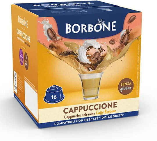 Caffe Borbone Κάψουλες Cappuccino Cappuccione Συμβατές με Μηχανή Dolce Gusto 16caps