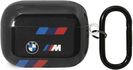 BMW Tricolor Stripes Husă cu cârlig în culoarea Negru pentru Apple AirPods Pro 2