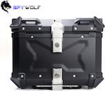 SpyWolf Space-X Black Aluminium Motorcycle Top Case 45lt Black