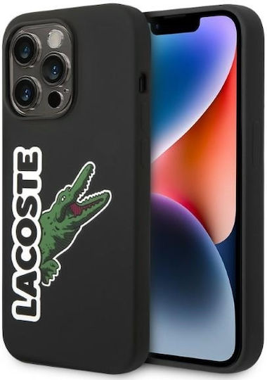 Lacoste Head Crocodile Задна корица Силикон Черен (iPhone 14 Pro Max)