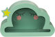 Out of the Blue Children's Money Box Wooden Green 17.5x5x18cm