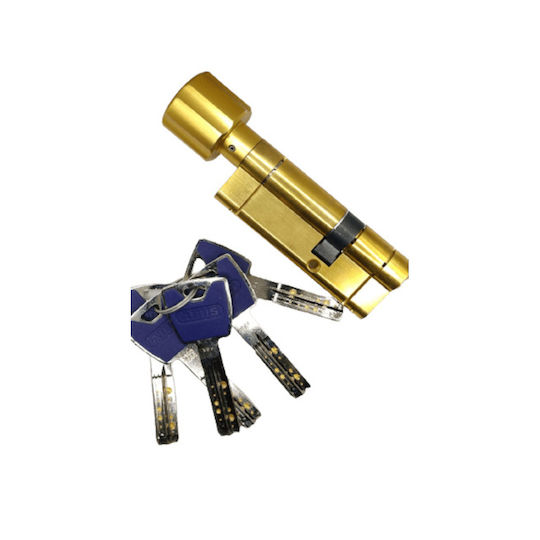 Abus Zylinderschloss P12RPS 80mm (30-50) mit Knauf Gold