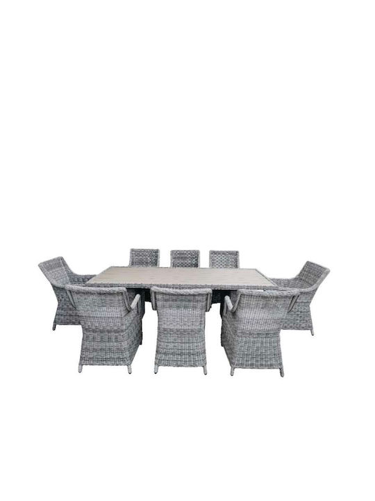 Garten- und Outdoor-Möbelset 5450 G 9 Stück Gray