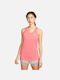 Nike Women's Athletic Blouse Sleeveless Coral Chalk/White