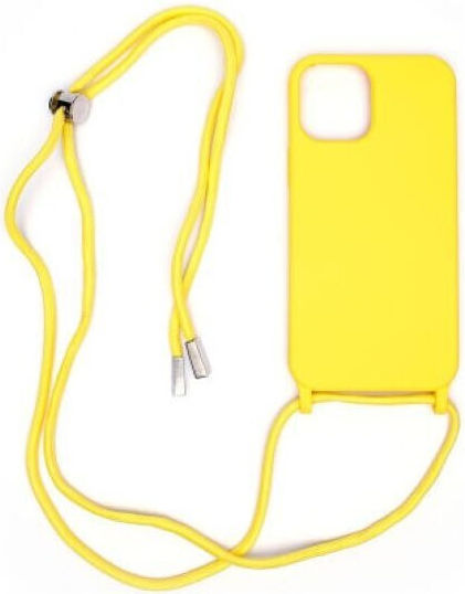 Senso Color Cord Umschlag Rückseite Silikon mit Band Gelb (Redmi 12C)