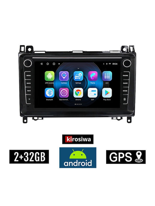 Kirosiwa Sistem Audio Auto pentru Mercedes-Benz Clasa B (W245) 2005-2012 (Bluetooth/USB/WiFi/GPS/Apple-Carplay/Android-Auto) cu Ecran Tactil 8"