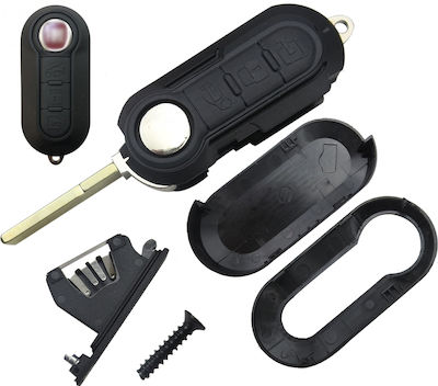 Foldable Car Key Shell with 3 Buttons for Fiat Punto / Doblo / Fiat 500 / Ducato