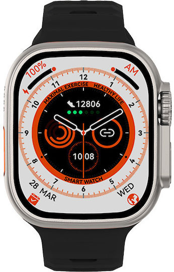 DAS.4 SU08 Smartwatch with Heart Rate Monitor (Black / Silver)
