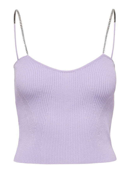 Only Women's Crop Top with Straps Lilacc