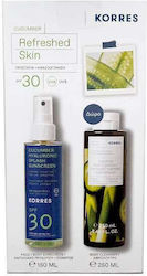 Korres Refreshed Skin Cucumber Hyaluronic Σετ με Αντηλιακό Spray