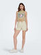 Only 15255161 Women's Summer Blouse Sleeveless Beige