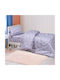 Beauty Home Σετ Σεντόνια Μονά με Λάστιχο Βαμβακερά Queen Art 6215 Μωβ 100x200cm