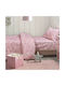 Beauty Home Комплект чаршафи Единично Памучни Princess Art 6214 Розов 170x260см