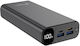 GoGEN PB200007B Power Bank 20000mAh 20W με 2 Θύρες USB-A και Θύρα USB-C Power Delivery Μαύρο