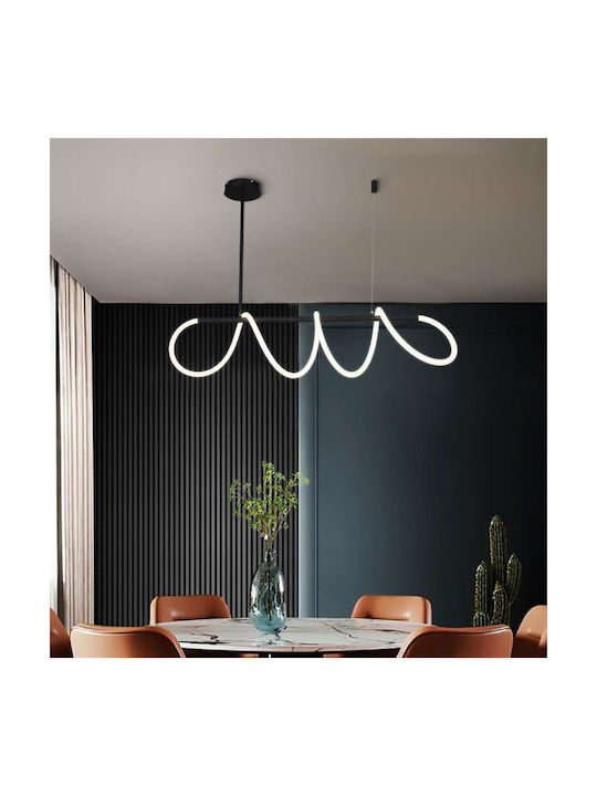 Atman Lyon Hängelampe Schwarz Schiene 115x70cm.