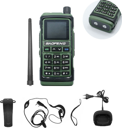 Baofeng BF-UV17 Wireless Transceiver UHF/VHF 8W with Color Screen In Green Color