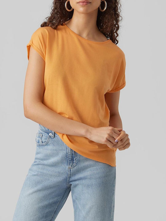 Vero Moda Damen T-shirt Mock Orange