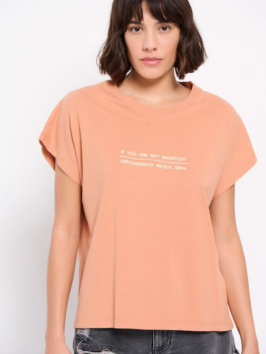Funky Buddha Damen Sport T-Shirt Rosa