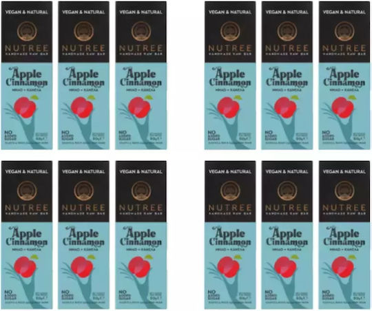Nutree Bar Energy / Raw with Μήλο & Κανέλα No Added Sugar (12x60gr) 720gr