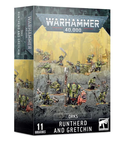 Games Workshop Warhammer 40.000 Orks Runtherd and Gretchin Figure