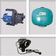 Plus 303570 Einphasig Wasserdruckpumpe mit Behälter 24 Liter 1.1hp