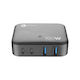 Cellular Line GaN Handyladegerät mit 2 USB-A Ausgangsanschlüsse und 2 USB-C Ausgangsanschlüsse und USB-C Kabel 100W in Schwarz