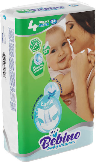 Bebino Πάνες με Αυτοκόλλητο Maxi No. 4 για 7-18kg 38τμχ