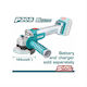 Total Grinder 125mm Battery Brushless with Speed Control 20V Solo