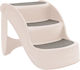 vidaXL Car Steps for Dog 50x38x38cm Cream Beige